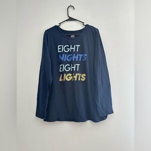 Wondershop Hanukkah Holiday Long Sleeve Pajama Shirt Size XXL